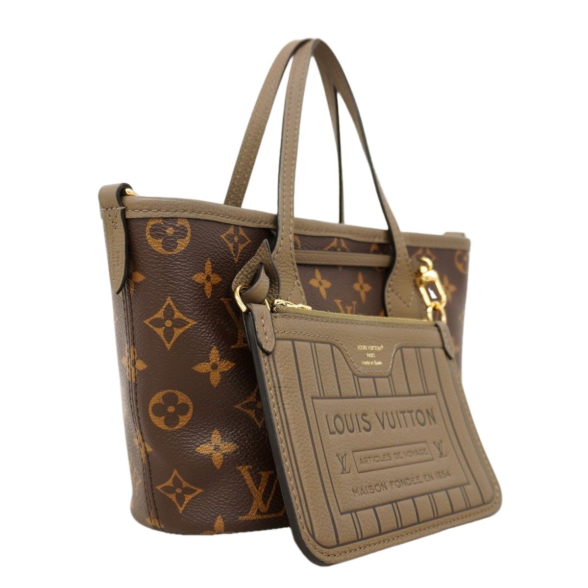 Louis Vuitton Tote Monogram Neverfull Inside Out BB Dark Fango 2-Way — view 2