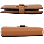 Hermes New-h Passant Compact Veau Epsom Gold Silver Hardware Bifold — view 4