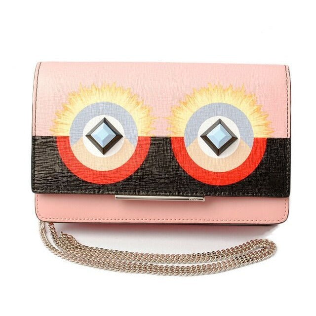 Fendi Wallet With Chain Mini Bag Leather 8 M0346 SQT F02 L0 Multicolor Pink