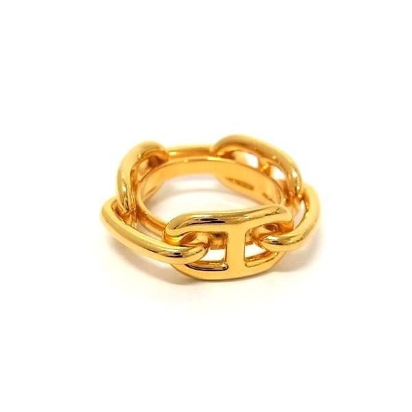 Hermes Chaine D'ancre Lucade Legato Scarf Ring Closure Gold