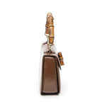 Gucci Vintage Flap Top Handle Beige Calfskin Leather — view 4