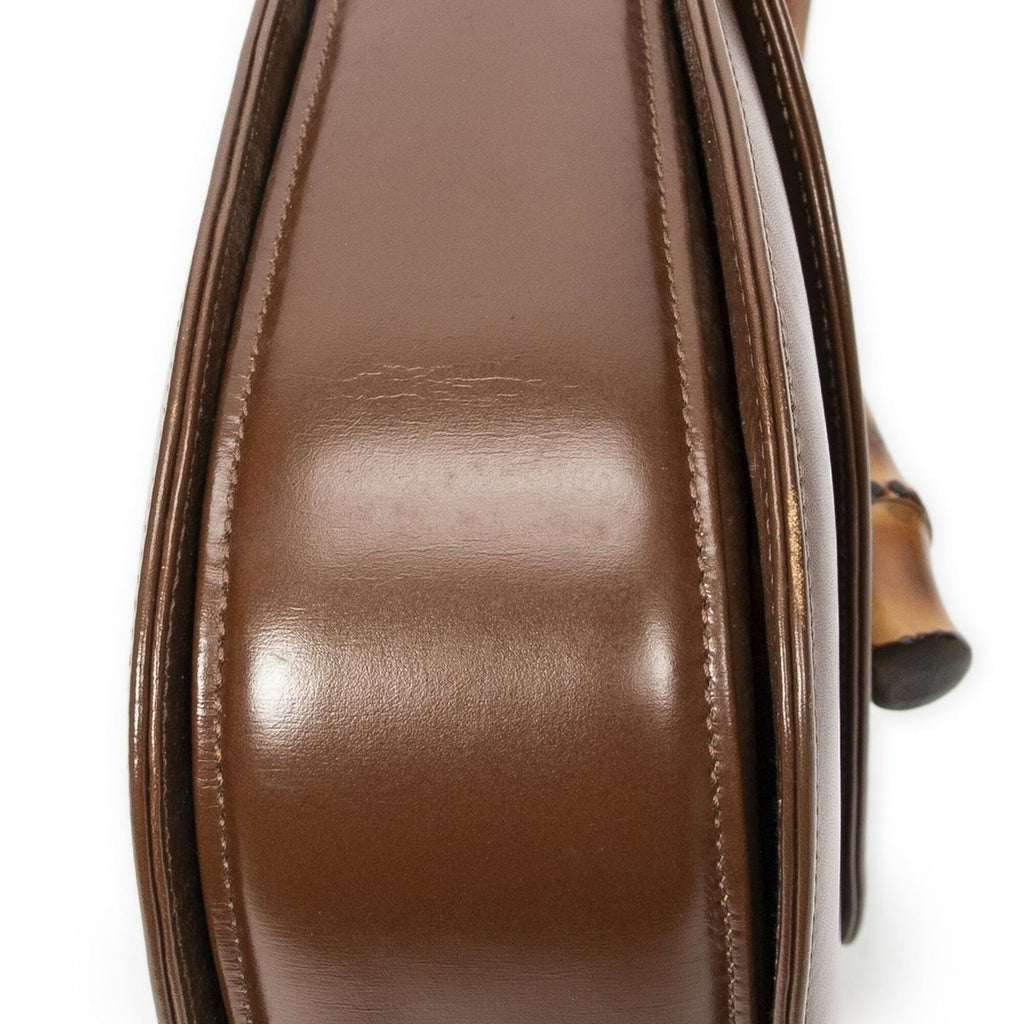 Gucci Vintage Flap Top Handle Beige Calfskin Leather — view 7