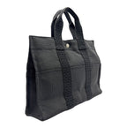 Hermes Fourre Tout Canvas Gray Black Tote Silver — view 2