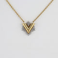 Louis Vuitton Collier Glory V Necklace Metal Rhinestone Gold Silver Viton