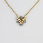 Louis Vuitton Collier Glory V Necklace Metal Rhinestone Gold Silver Viton