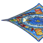 Hermes Silk Scarf Pleat Prayer in the Wind Prieres AU Vent Blue — view 2