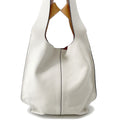 Loewe Tote Color Block Hobo Leather 2-Way Handbag Ivorybrown