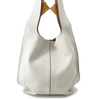 Loewe Tote Color Block Hobo Leather 2-Way Handbag Ivorybrown