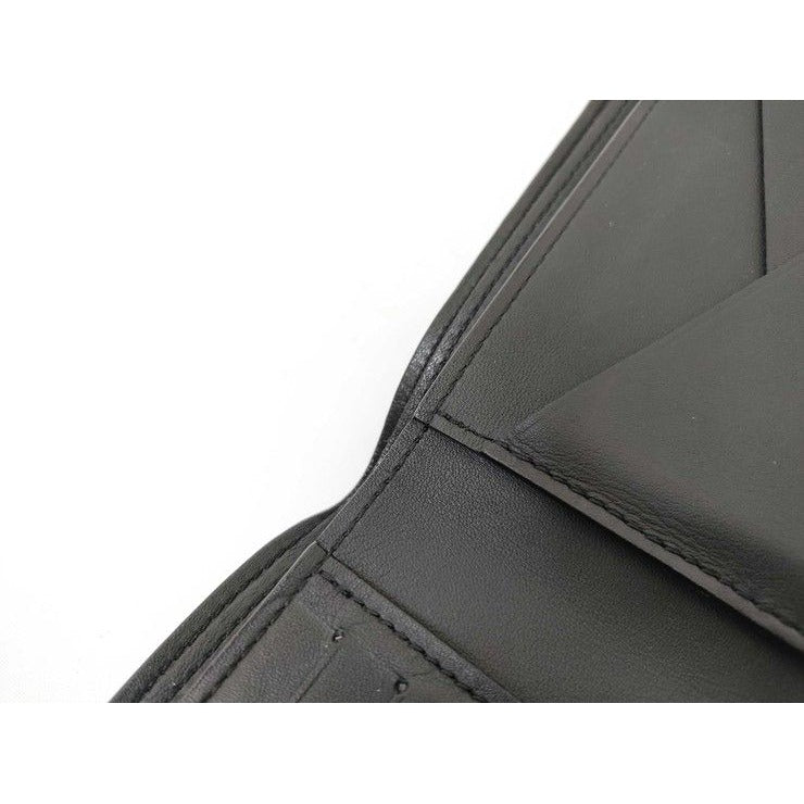 Louis Vuitton Bifold Wallet Portefeuille Multiple Black Aerogram Leather — view 7