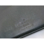 Louis Vuitton Bifold Wallet Portefeuille Multiple Black Aerogram Leather — view 9