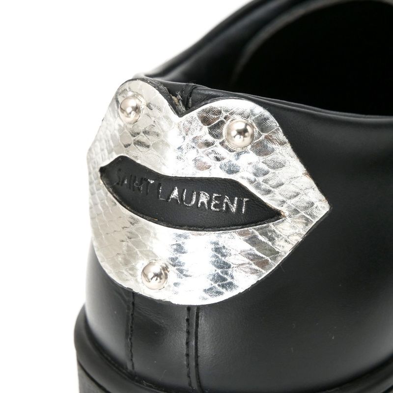 Saint Laurent Paris Sneakers Size 37 low Cut Rip Patch Leather Shoes — view 7