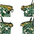 Prada Hibiscus Tote Flower Tessuto Nylon Green Triangle Logo — view 4