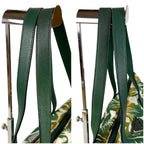 Prada Hibiscus Tote Flower Tessuto Nylon Green Triangle Logo — view 6