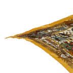 Hermes Scarf Pleated Silk Decoupages Paper Cutting Yellow — view 3