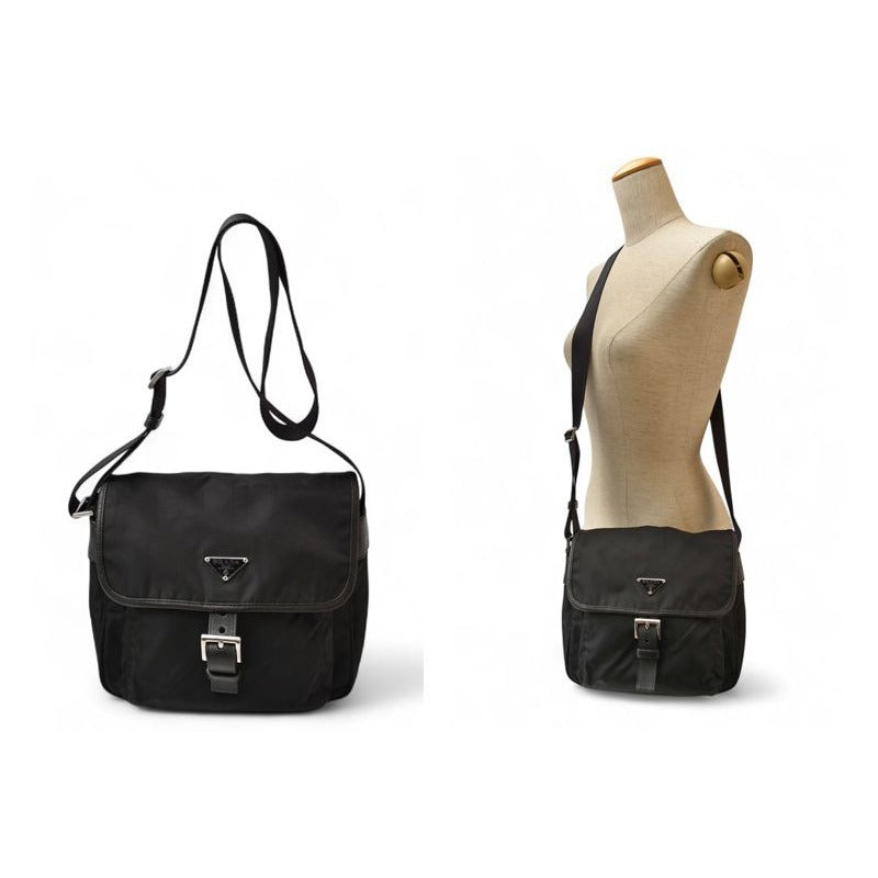 Prada Shoulder Bag Crossbody Nylon Black Bt0173 — view 2