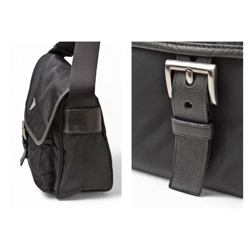 Prada Shoulder Bag Crossbody Nylon Black Bt0173 — view 3