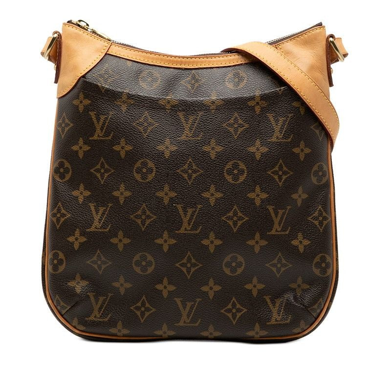 Louis Vuitton Monogram Odeon PM Crossbody Shoulder Bag Brown Leather