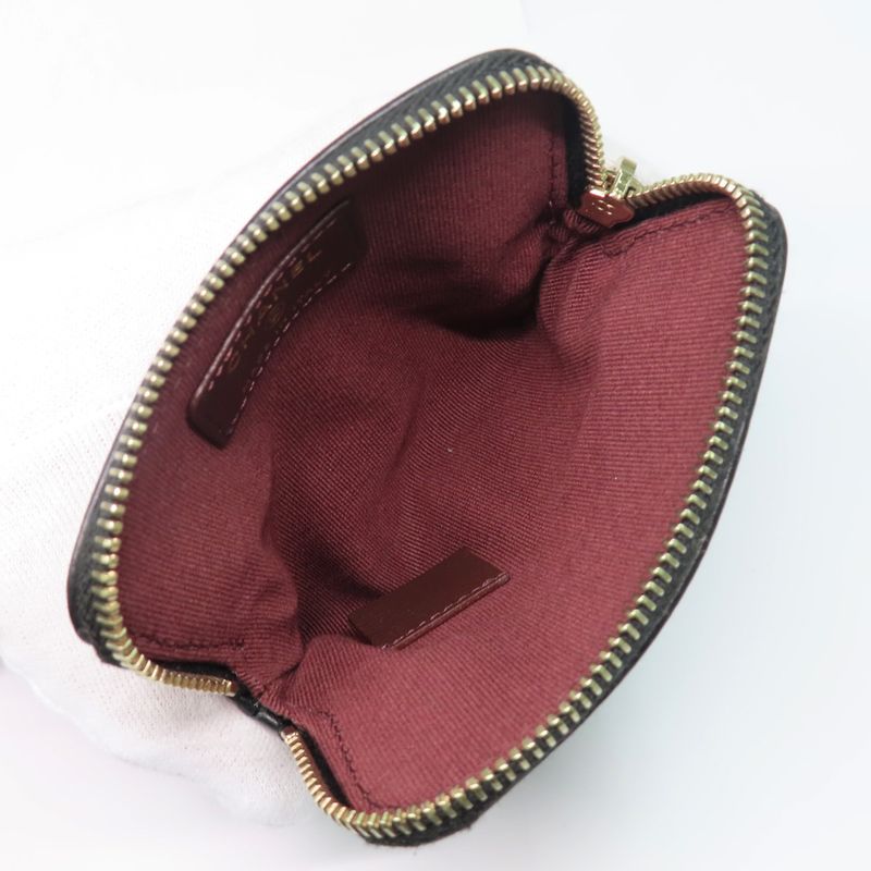 Chanel Classic Zip Coin Purse Ap2061 Black Lambskin Gdhardware — view 5