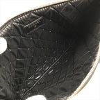 Chanel CC Logo Quilted Camellia Lambskin Clutch Black Pink Case — view 8