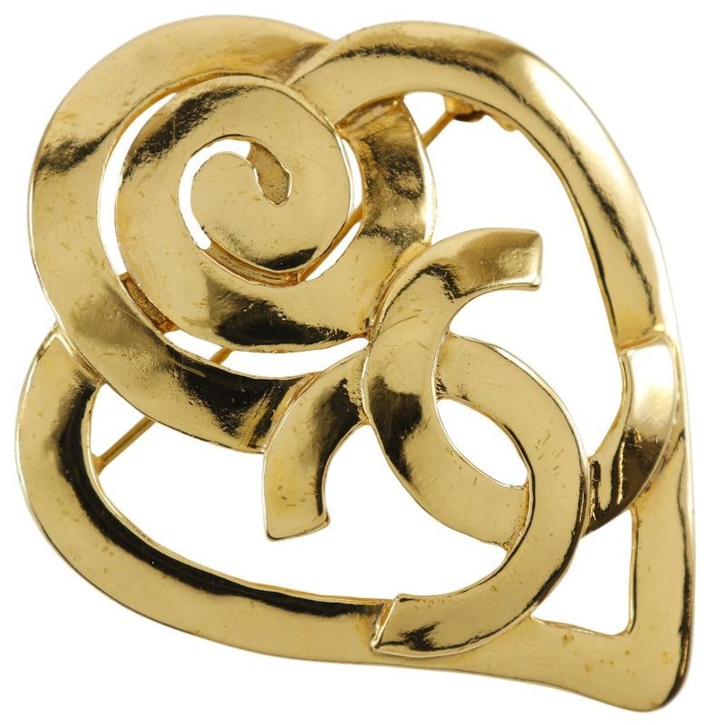 Chanel Gold Plated 95 P 19.4 g Brooch — view 2