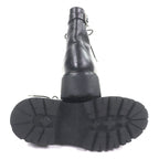Celine Bulky Leather Hedi Slimane Era Logo Studs Lace Up Short Boots Black 42 — view 5