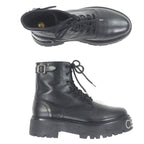 Celine Bulky Leather Hedi Slimane Era Logo Studs Lace Up Short Boots Black 42 — view 6