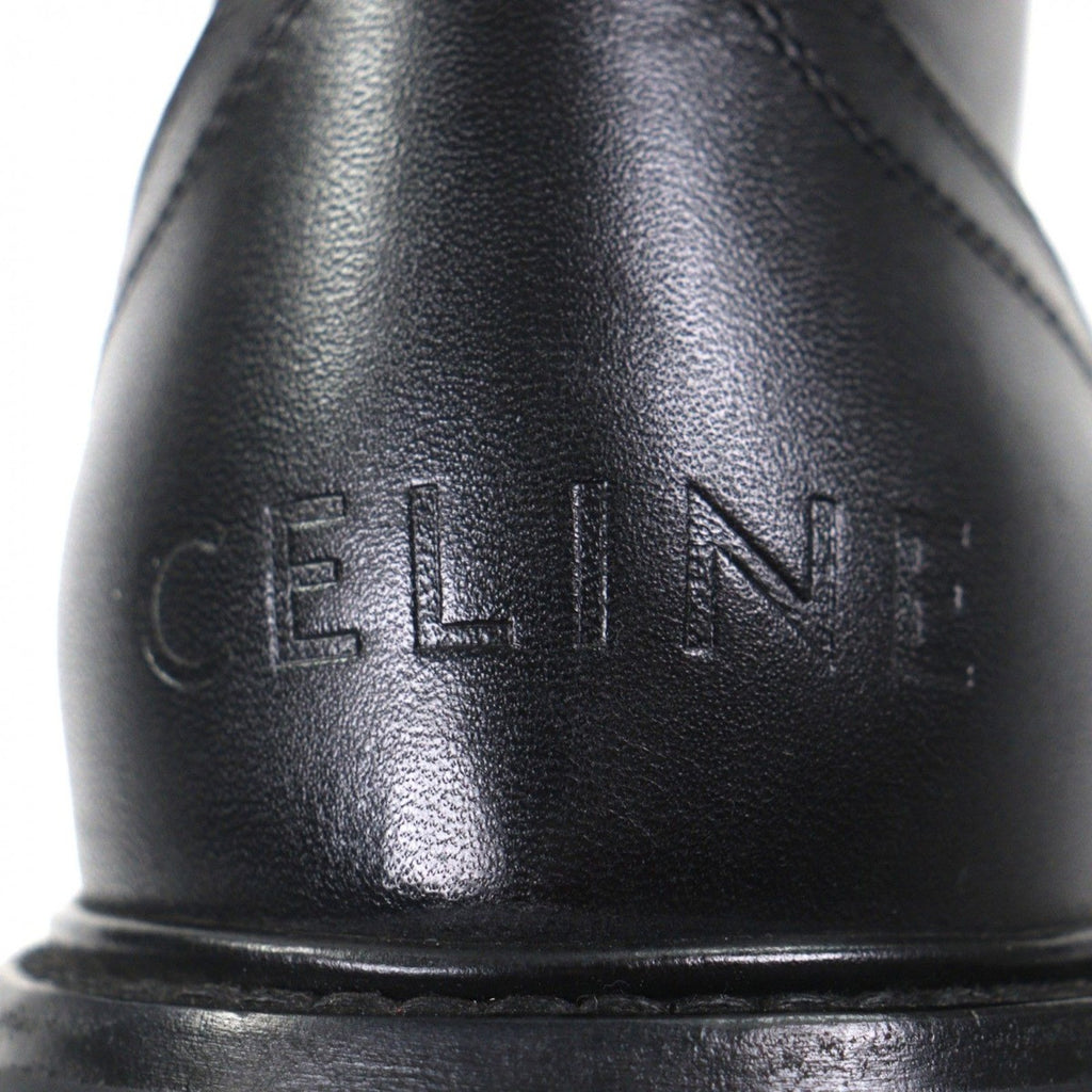 Celine Bulky Leather Hedi Slimane Era Logo Studs Lace Up Short Boots Black 42 — view 8