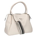 Prada 1 Bc170 Vitello Dyno Leather 2-Way Handbag With Logo Strap