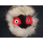Fendi Bag Bugs Fur Leather Charm Key Holder Light Beige — view 4