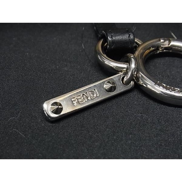 Fendi Bag Bugs Fur Leather Charm Key Holder Light Beige — view 5