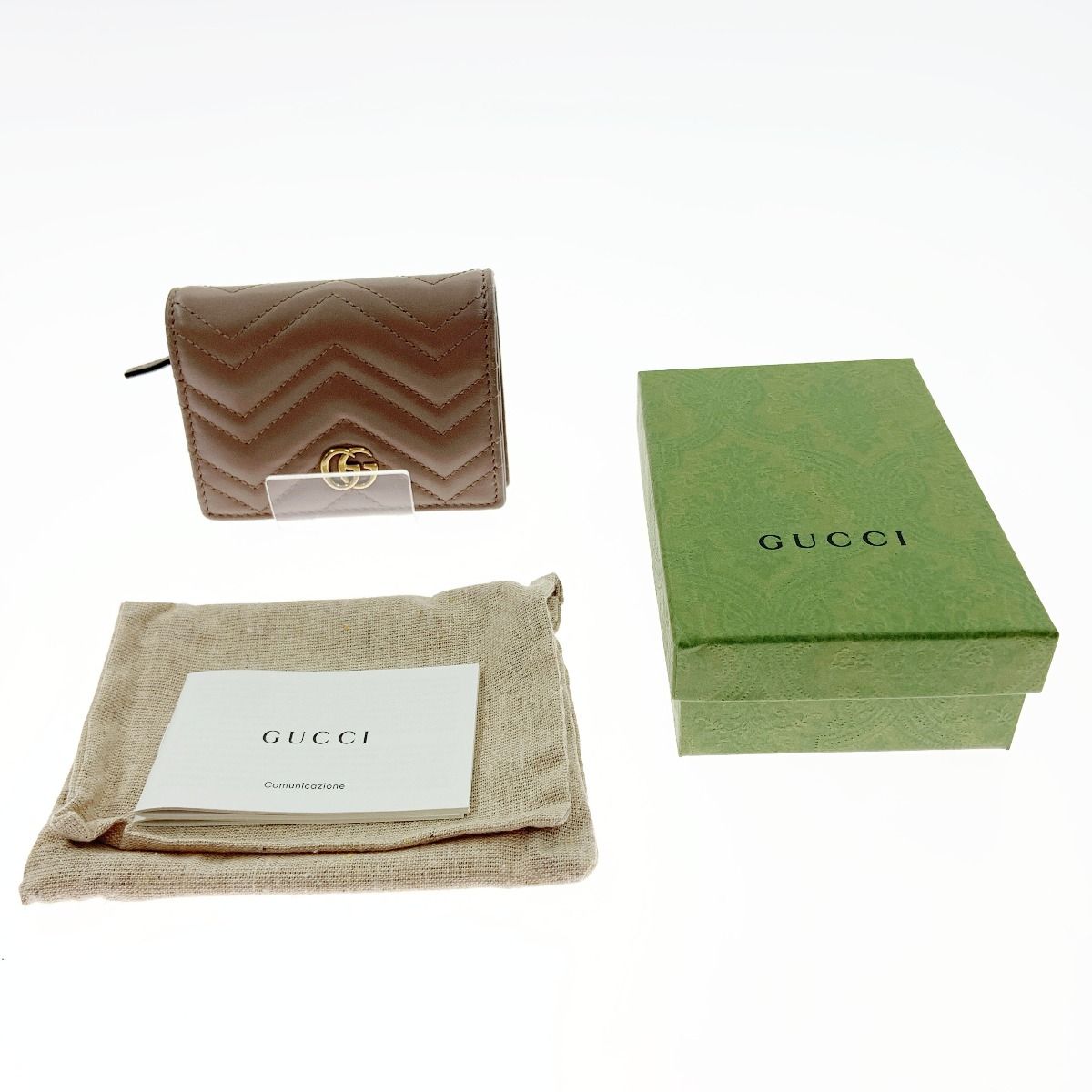 Gucci GG Marmont Coin & Billfold Card Case Bifold Short Wallet Light — view 8