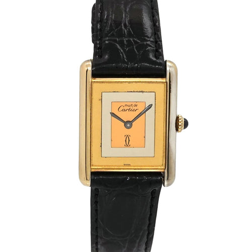 Cartier Must Tank Vermeil Trinity Vintage Watch Hand Wound