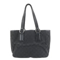 Gucci GG Canvas Leather Tote Shoulder Hand Black