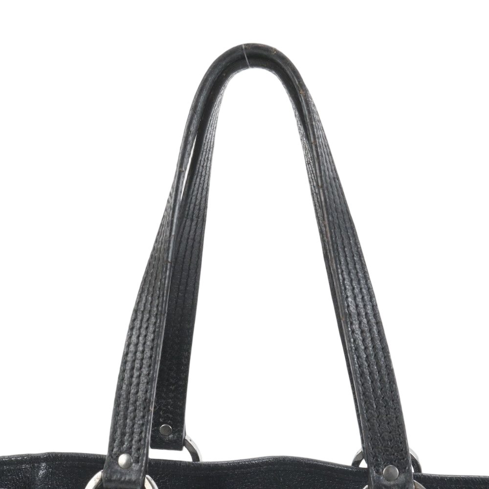 Gucci GG Canvas Leather Tote Shoulder Hand Black — view 2