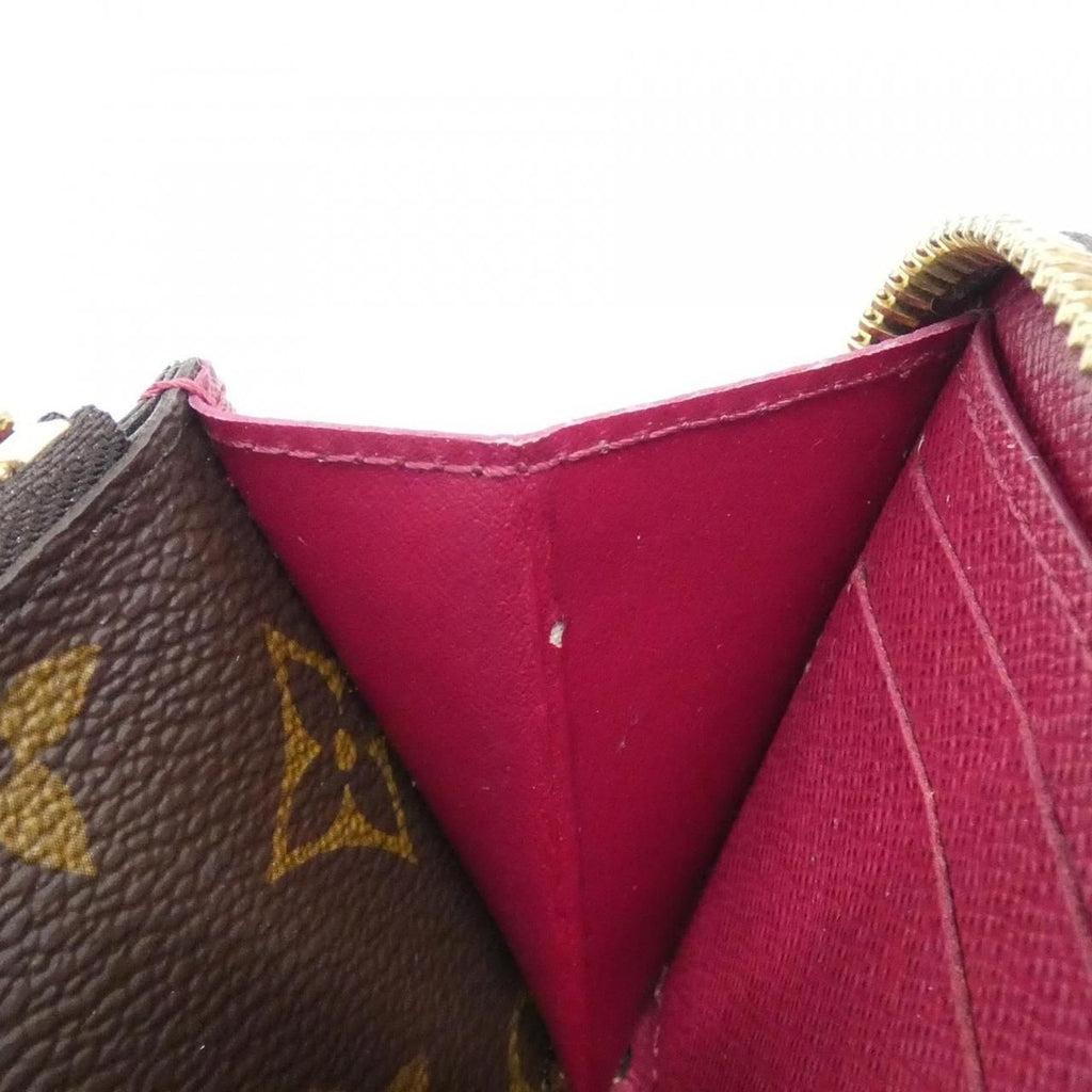 Louis Vuitton Monogram Portefeuille Clemence Wallet Brown Marron — view 6