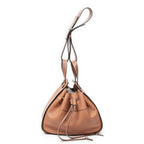Loewe Small Drawstring Hammock Salon Pink Grain Calfskin Leather Messenger Bag — view 3