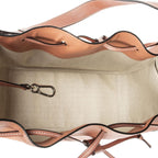 Loewe Small Drawstring Hammock Salon Pink Grain Calfskin Leather Messenger Bag — view 9