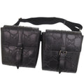 Gucci Wpouch GG Embossed Leather Black Belt Bag