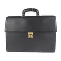 Loewe Briefcase Business Bag 13-50.70.002-1579 Leather Black Gold Hardware