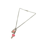 Chanel Necklace Coco Mark Padlock Cadenna Heart Key Metal Silver — view 2