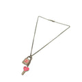 Chanel Necklace Coco Mark Padlock Cadenna Heart Key Metal Silver