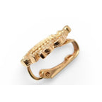 Dior Earrings Vintage Logo Emblem Gold — view 2