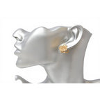 Dior Earrings Vintage Logo Emblem Gold — view 6
