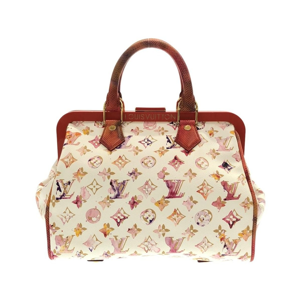 Louis Vuitton Monogram Water Color Exotic Cles the Speedy Frame Boston Bag