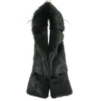 Bottega Veneta 22 AW Lambskin Fur Vest Scarf V27 W0 Green