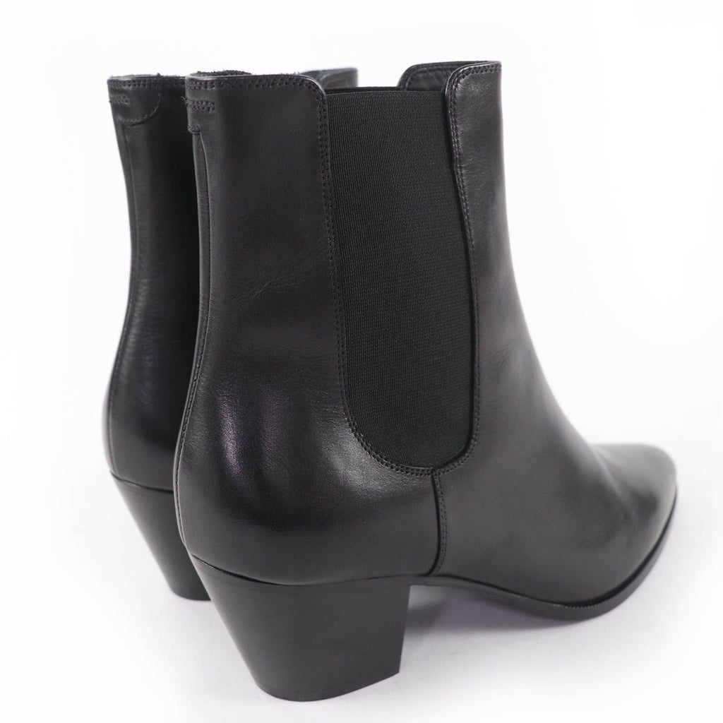 Celine Jakuno Side Gore Leather Chelsea Boots Short Black 37 — view 3