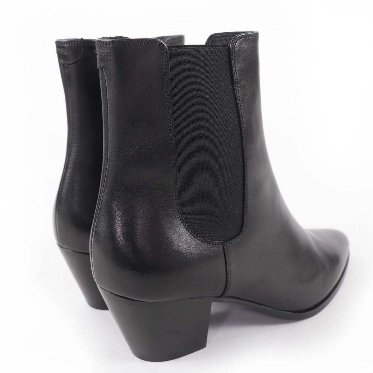 Celine Jakuno Side Gore Leather Chelsea Boots Short Black 37 — view 3