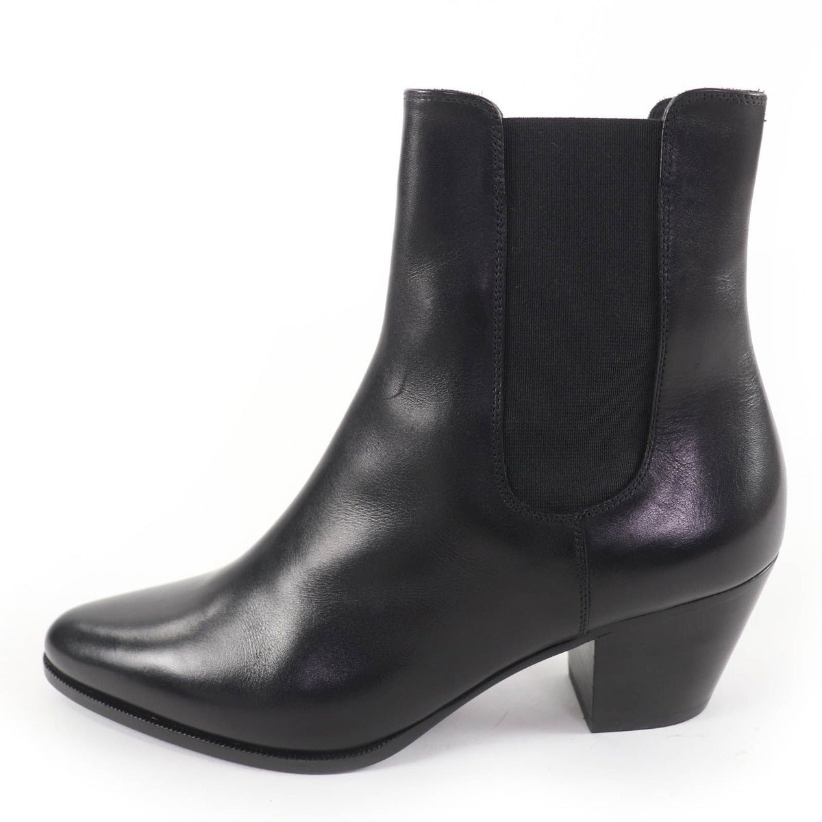 Celine Jakuno Side Gore Leather Chelsea Boots Short Black 37 — view 5