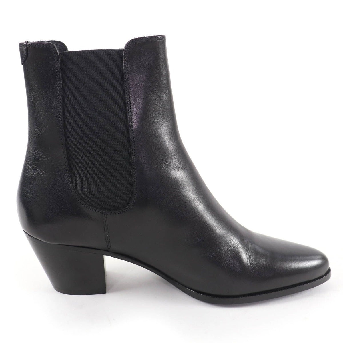 Celine Jakuno Side Gore Leather Chelsea Boots Short Black 37 — view 6
