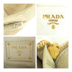 Prada Vittero Dino White Gold Hardware Leather Bn2534 Tote Handbag — view 4